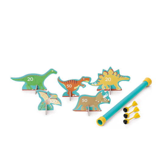 JEU DE FLÉCHETTES POUR SARBACANE DINOSAURES