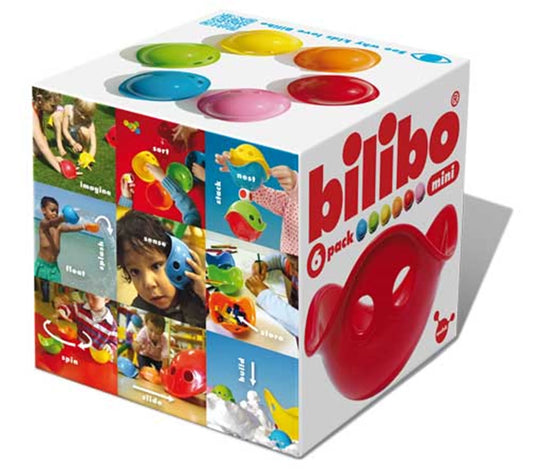 BILIBO MINI GIOCATTOLI IMPILABILI E DA BAGNO, COLORATI, 6X1 ASS