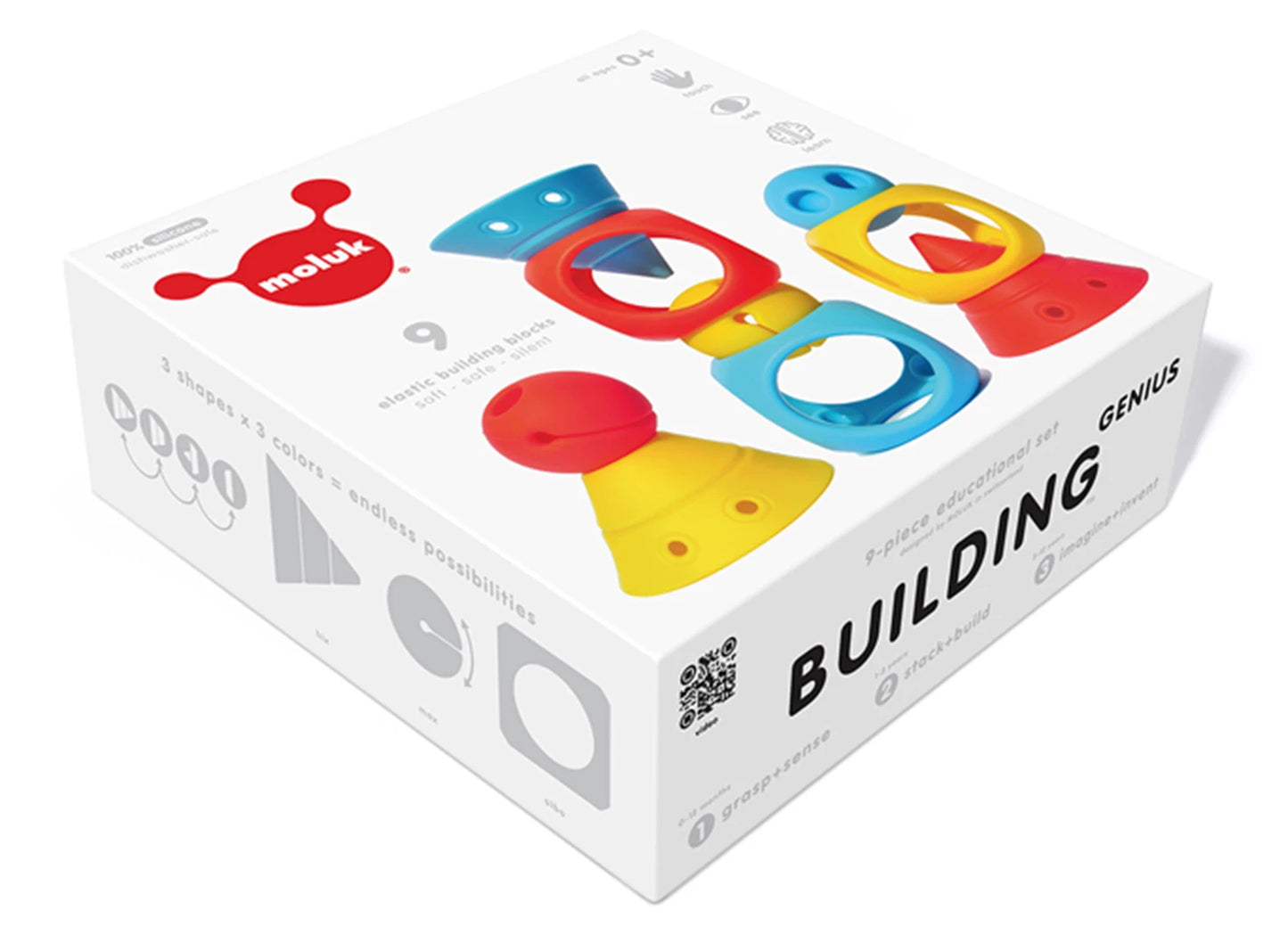 JEU DE CONSTRUCTION/APPRENTISSAGE BUILDING GENIUS, COLORÉ