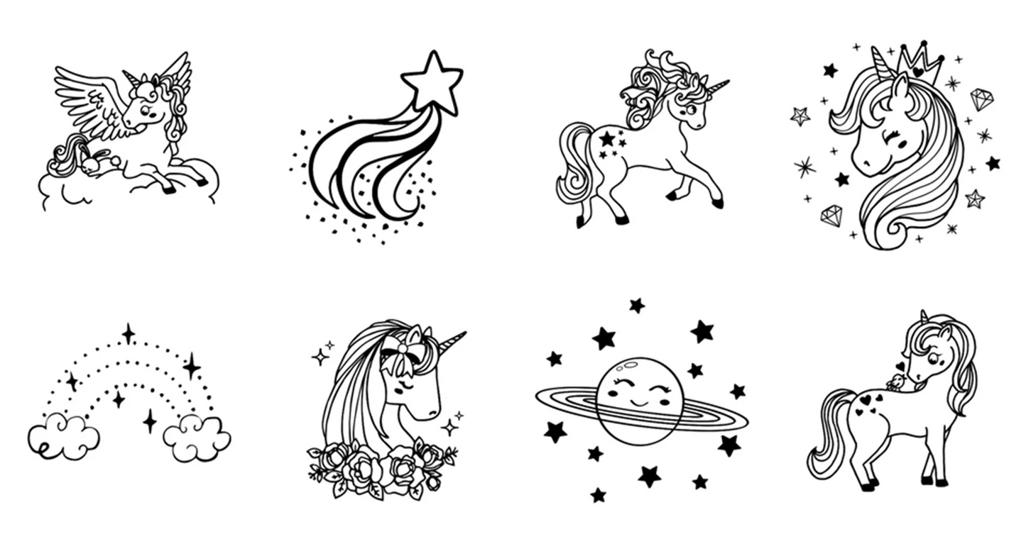 TIMBRO PER BAMBINI BAMBINO UNICORNI ECO