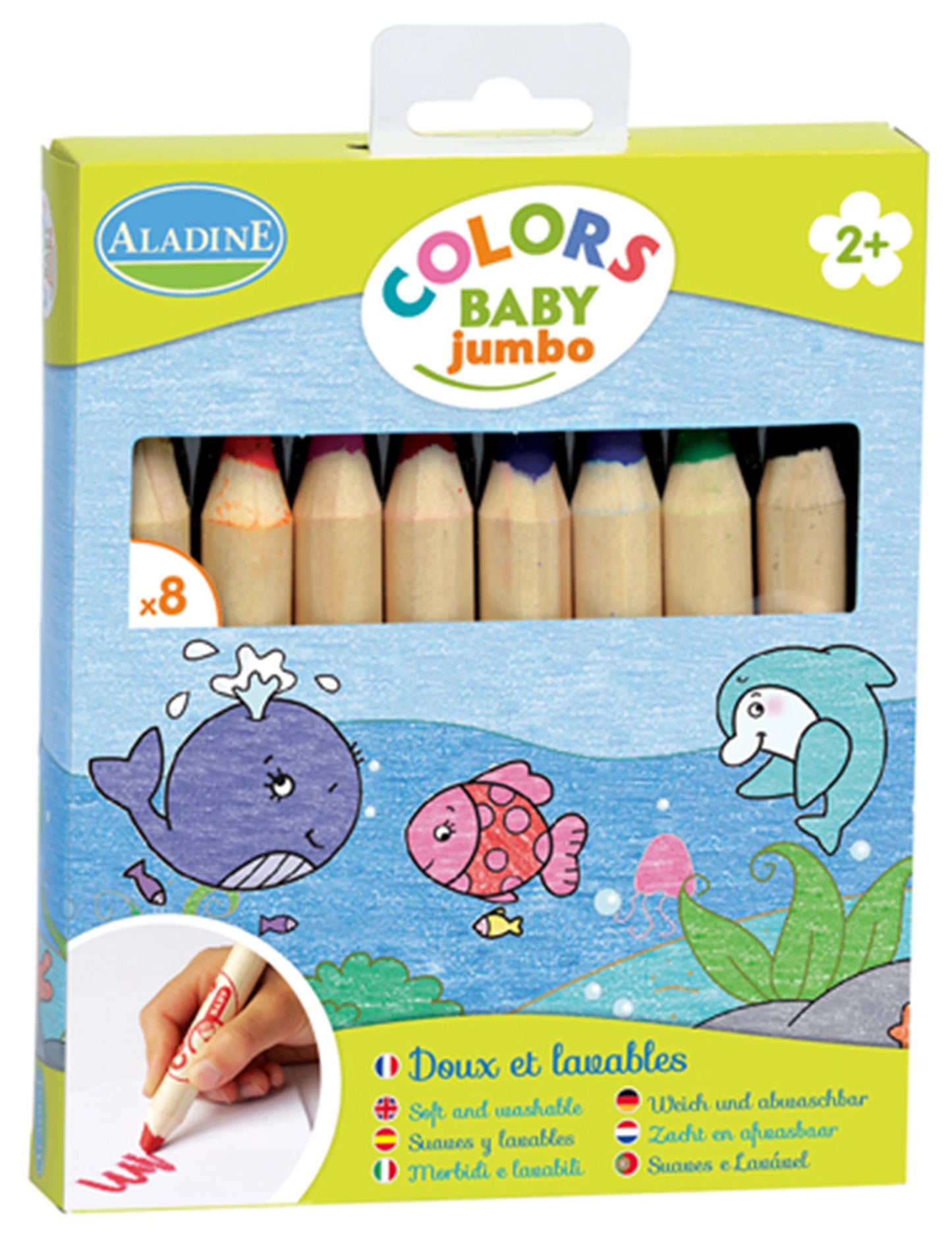 8 MATITE COLORATE JUMBO