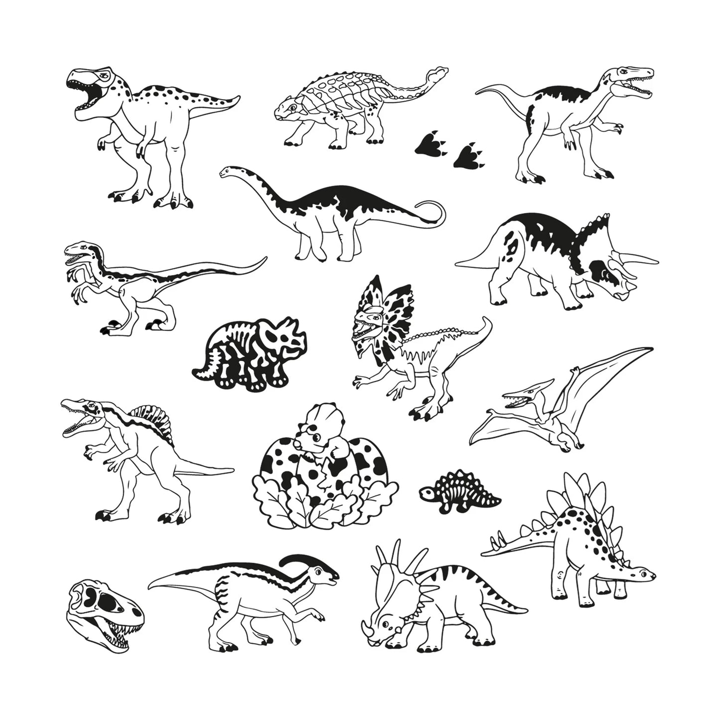 TIMBRO PER BAMBINI CON DINOSAURO DIVERTENTE