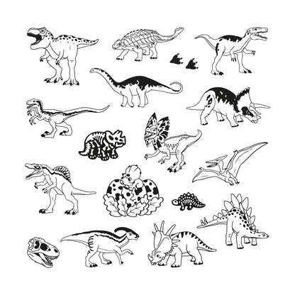 TIMBRO PER BAMBINI CON DINOSAURO DIVERTENTE