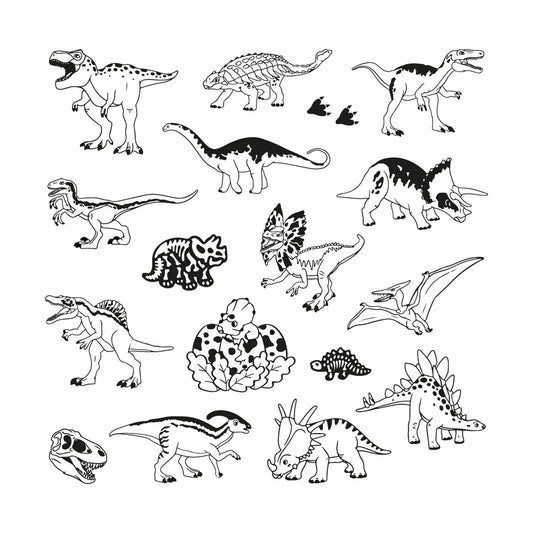 TIMBRO PER BAMBINI CON DINOSAURO DIVERTENTE