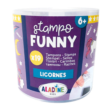 TIMBRO PER BAMBINI UNICORNO DIVERTENTE