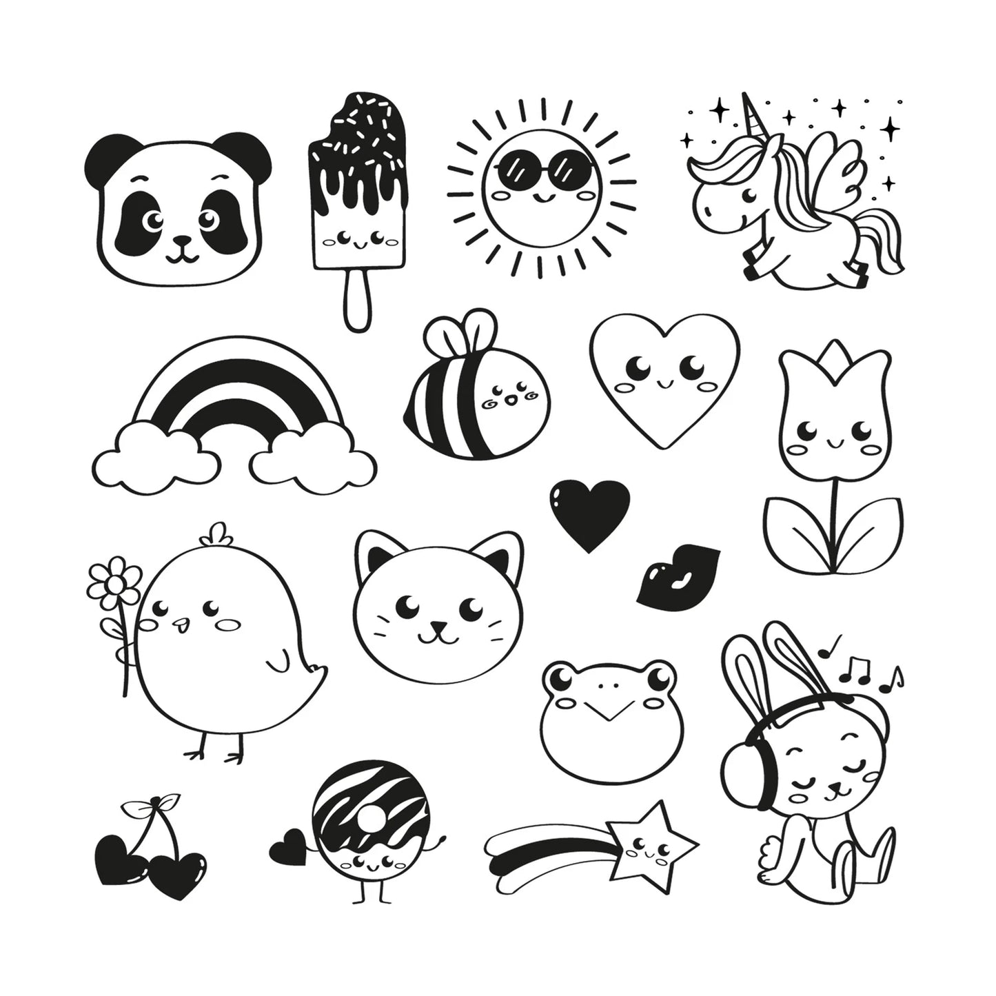 TIMBRO PER BAMBINI DIVERTENTE KAWAII