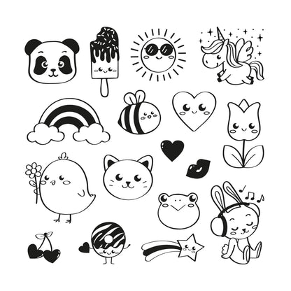 TIMBRO PER BAMBINI DIVERTENTE KAWAII