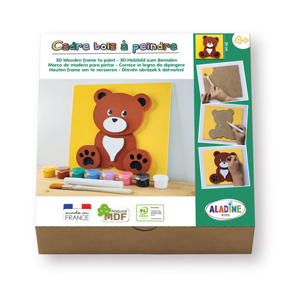 QUADRO 3D IN LEGNO DA DIPINGERE - ORSO