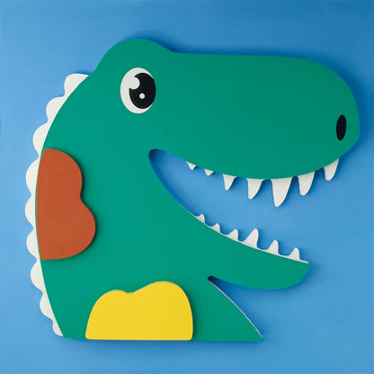 QUADRO 3D IN LEGNO DA DIPINGERE: DINOSAURI