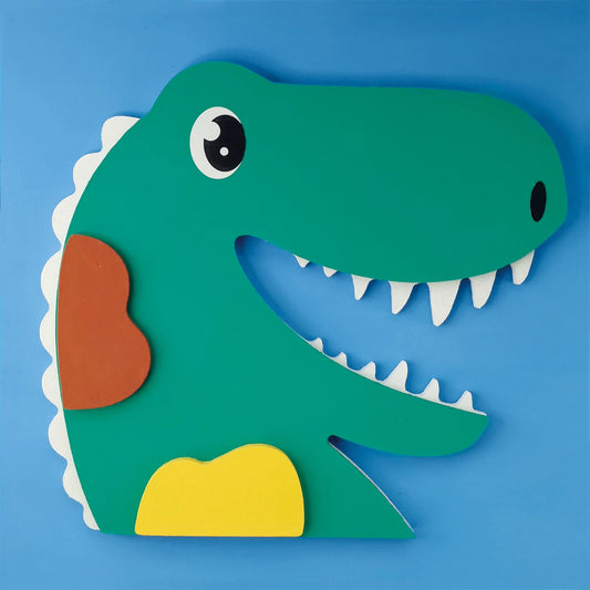 QUADRO 3D IN LEGNO DA DIPINGERE: DINOSAURI