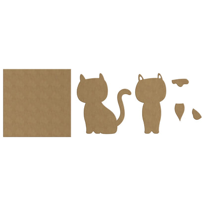 QUADRO 3D IN LEGNO DA DIPINGERE: GATTO