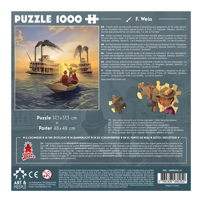 PUZZLE ART&MEEPLE: MISSISSIPPI QUEEN 1000 PEZZI