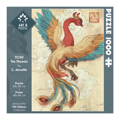 PUZZLE ART&MEEPLE : PUZZLE TICHU PHOENIX 1000 PIÈCES