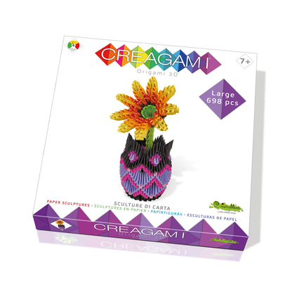 VASO ORIGAMI 3D CON FIORI, 698 PEZZI