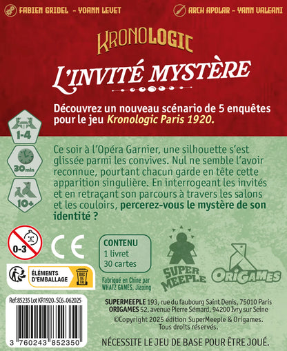KRONOLOGIC PARIS 1920 - L'INVITÉ MYSTÈRE (F)