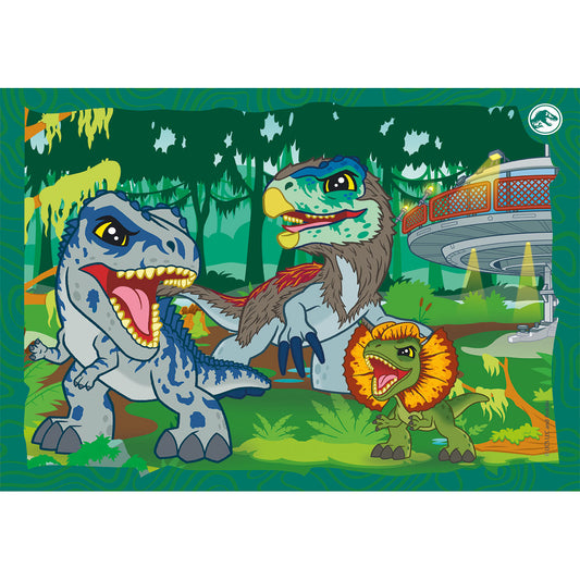 PUZZLE JURASSIC WORLD 4 EN 1 – CLEMENTONI 🔶