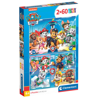 PUZZLE PAT' PATROUILLE 2 x 60 PIÈCES – CLEMENTONI 🔶