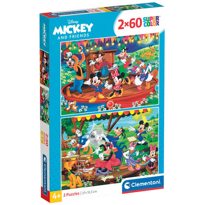 PUZZLE MICKEY 2 x 60 PIÈCES – CLEMENTONI 🔶