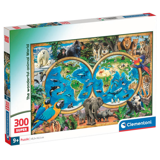 PUZZLE MONDE ANIMAL – 300 PIÈCES – CLEMENTONI 🔶
