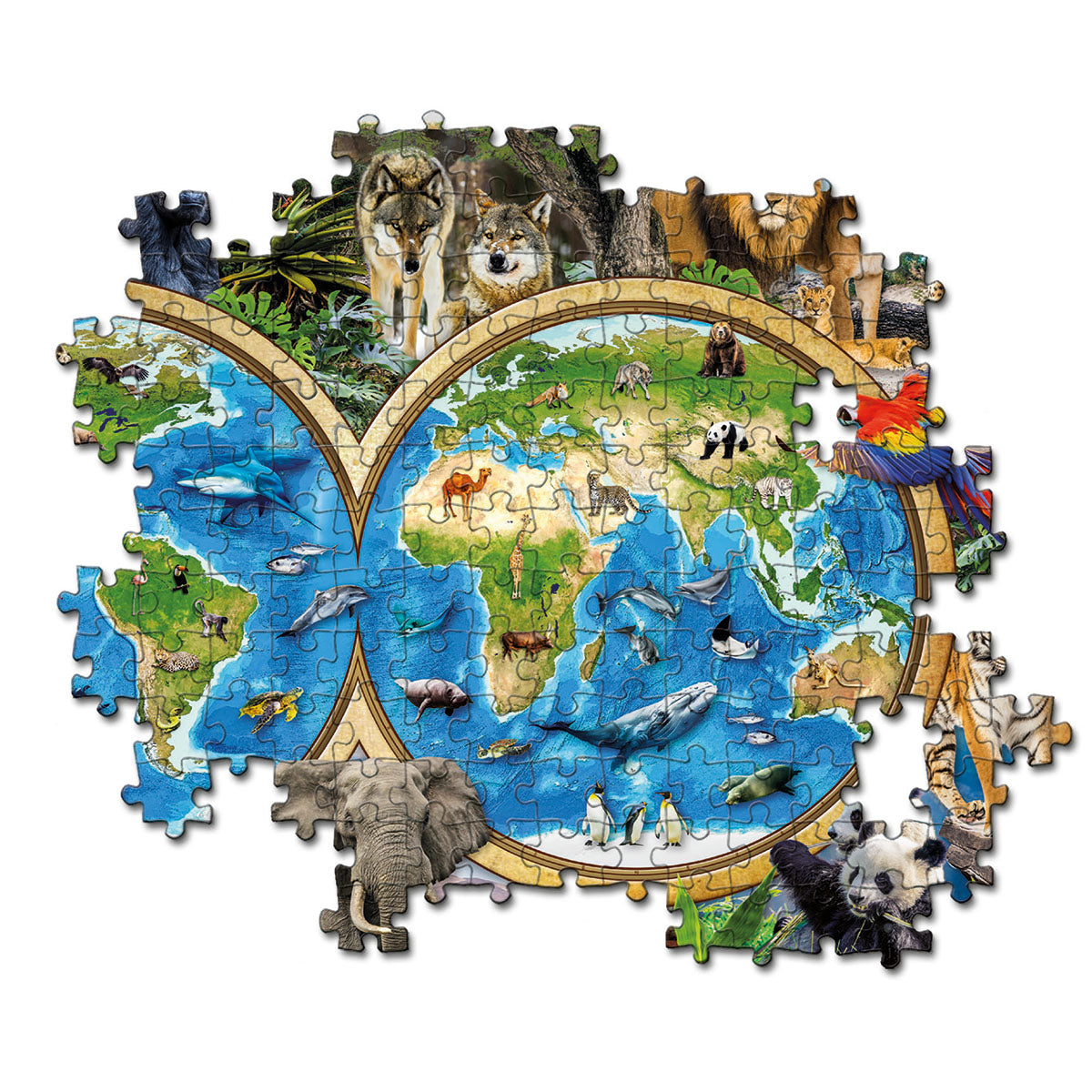 PUZZLE MONDE ANIMAL – 300 PIÈCES – CLEMENTONI 🔶