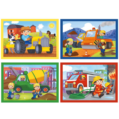 PUZZLE TRAVAIL 4 EN 1 – CLEMENTONI 🔶