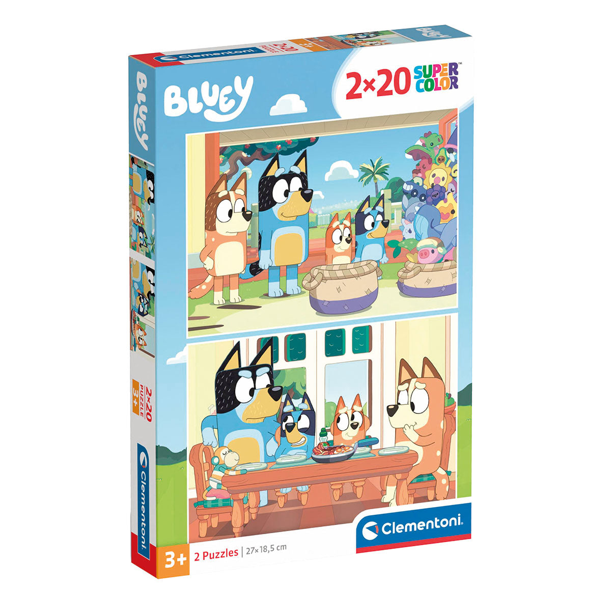 PUZZLE BLUEY 2 × 20 PIÈCES – CLEMENTONI 🔶