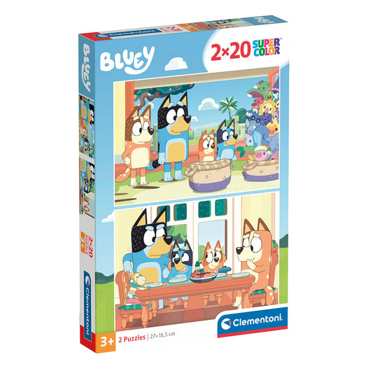 PUZZLE BLUEY 2 × 20 PIÈCES – CLEMENTONI 🔶