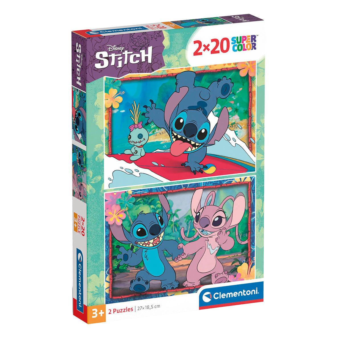 PUZZLE STITCH 2 × 20 PIÈCES – CLEMENTONI 🔶