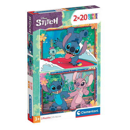 PUZZLE STITCH 2 × 20 PIÈCES – CLEMENTONI 🔶