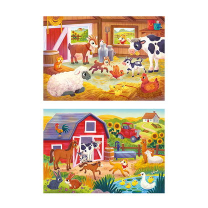 PUZZLE FERME 2 x 20 PIÈCES – CLEMENTONI 🔶