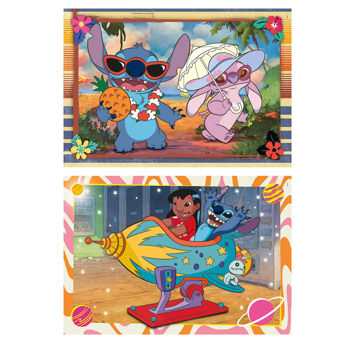 PUZZLE STITCH 2 × 60 PIÈCES – CLEMENTONI 🔶
