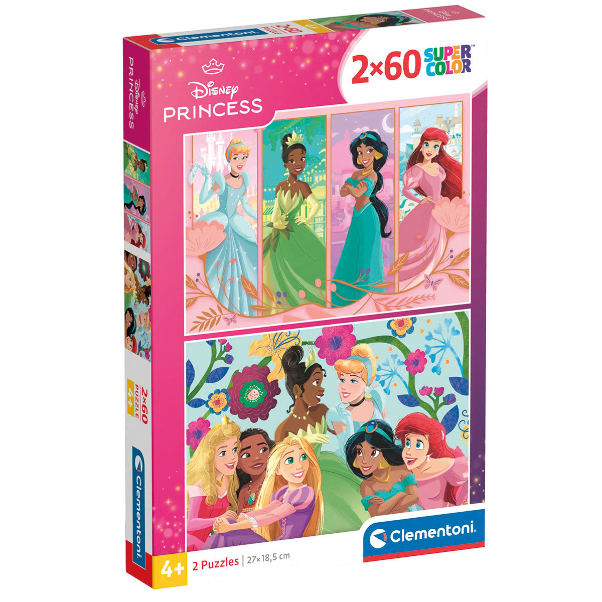 PUZZLE PRINCIPESSA 2 × 60 PEZZI – CLEMENTONI 🔶