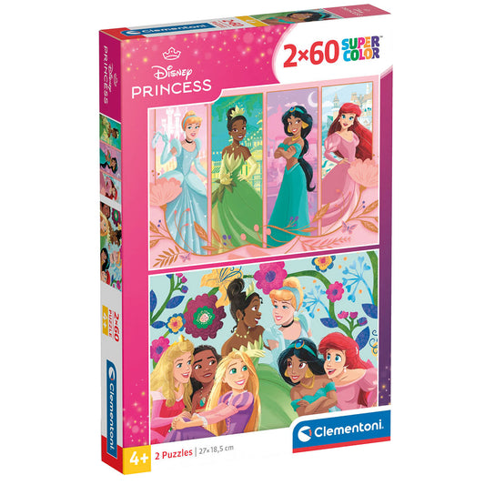 PUZZLE PRINCESSE 2 X 60 PIÈCES – CLEMENTONI 🔶