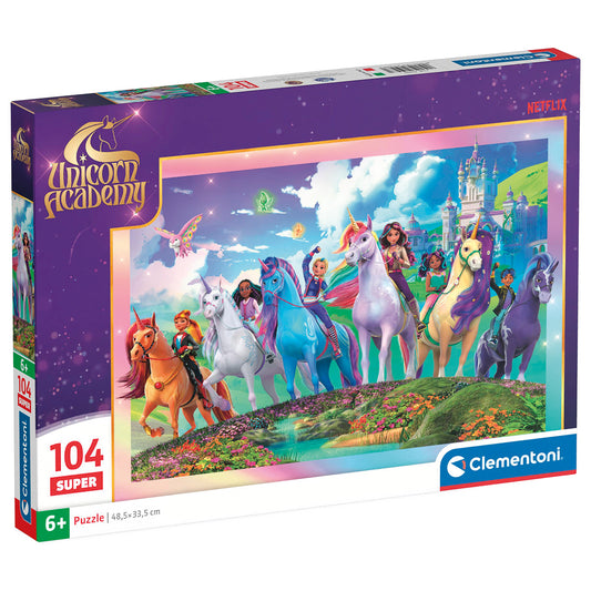 PUZZLE UNICORN ACADEMY – 104 PIÈCES – CLEMENTONI 🔶