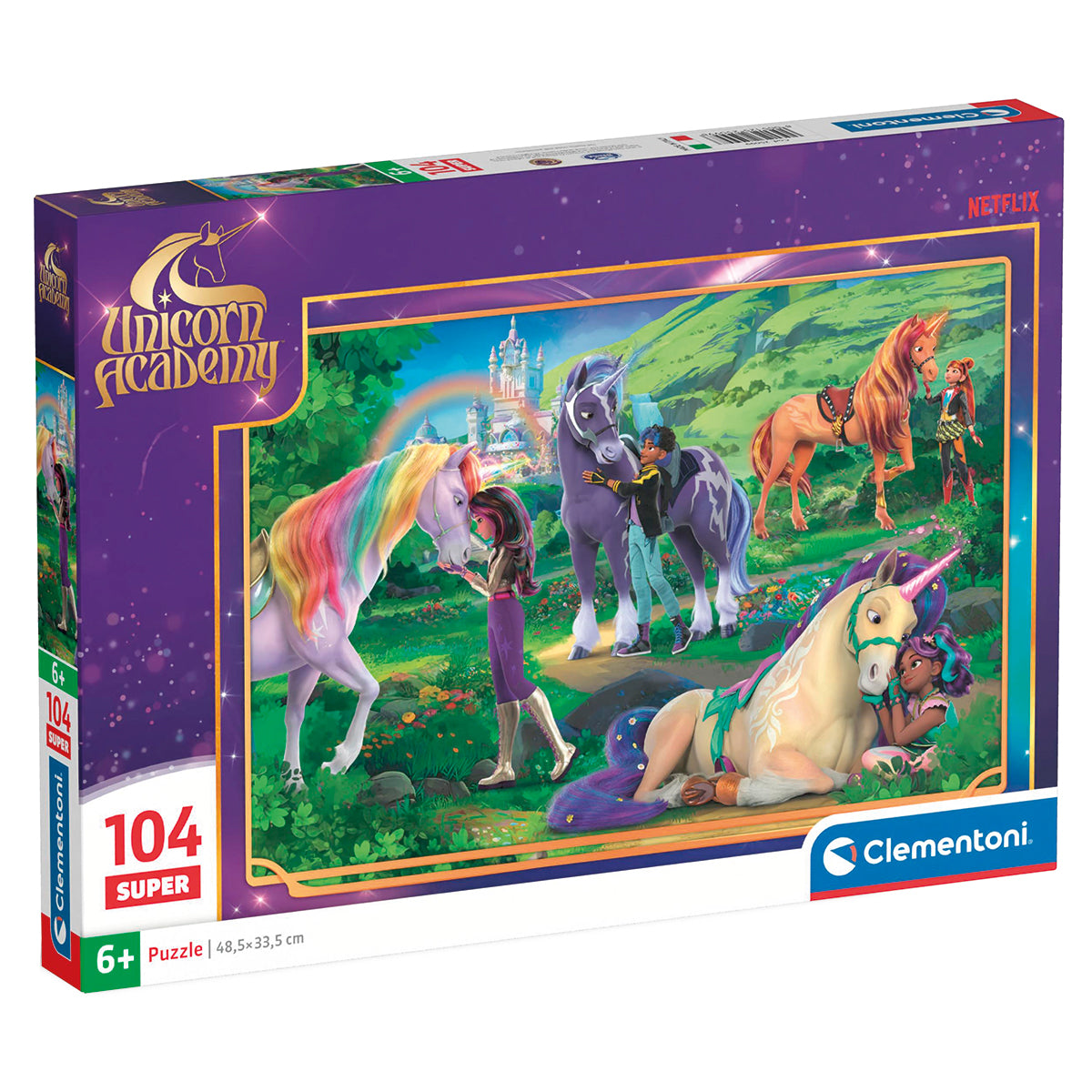 PUZZLE UNICORN ACADEMY – 104 PIÈCES – CLEMENTONI 🔶