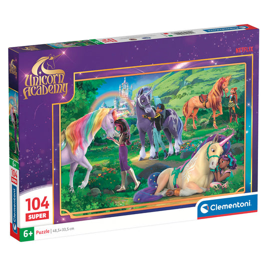 PUZZLE UNICORN ACADEMY – 104 PIÈCES – CLEMENTONI 🔶