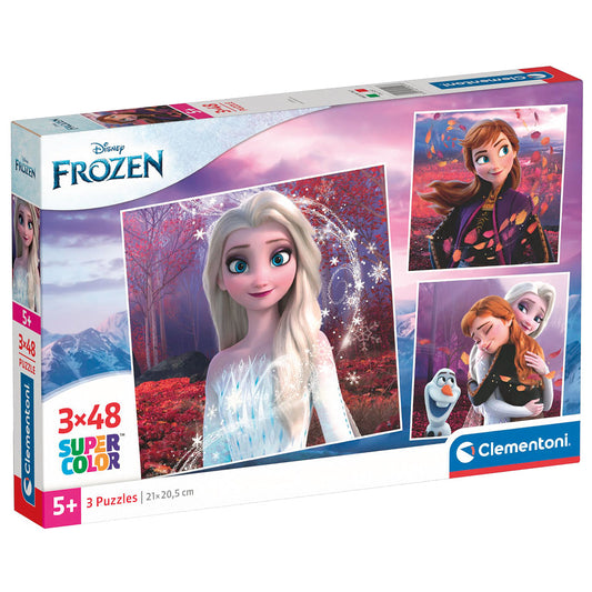 PUZZLE LA REINE DES NEIGES 3 × 48 PIÈCES – CLEMENTONI 🔶