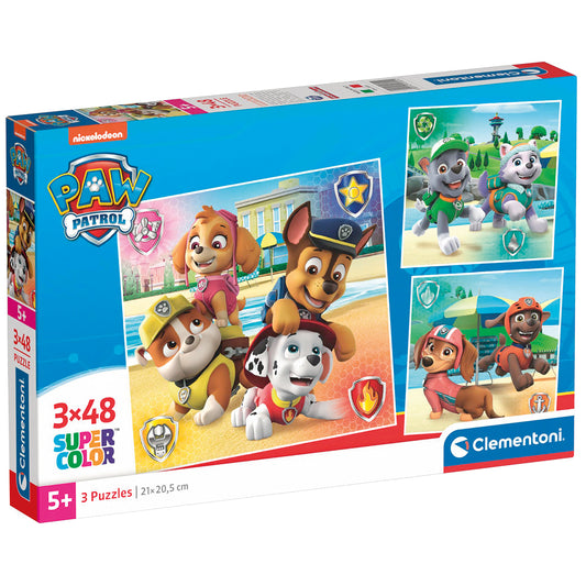 PUZZLE PAT' PATROUILLE 3 × 48 PIÈCES – CLEMENTONI 🔶