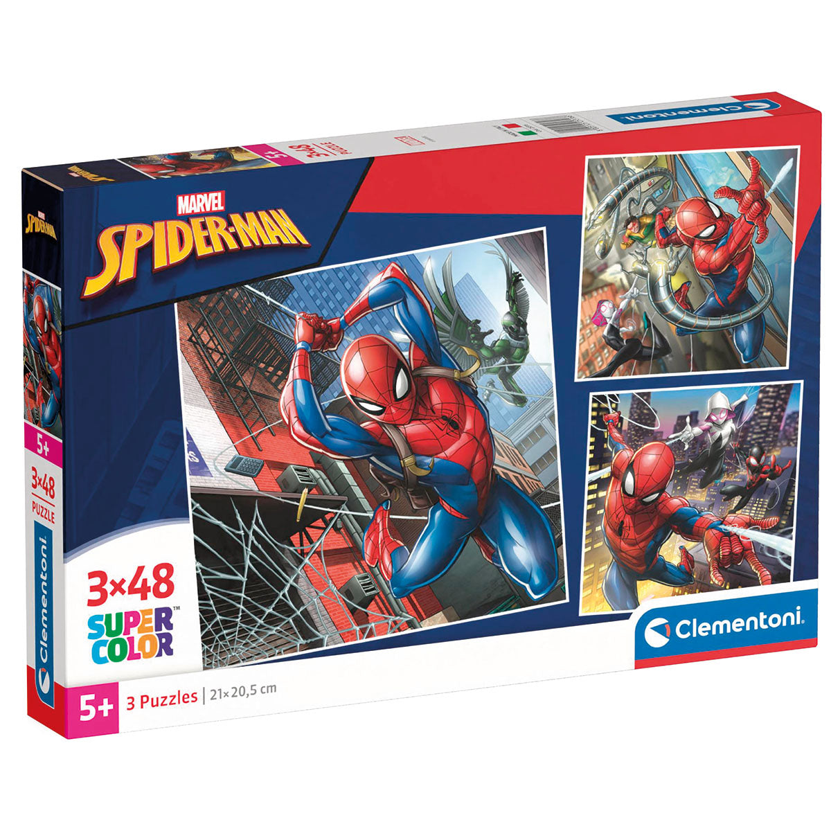 PUZZLE SPIDER-MAN 3 × 48 PIÈCES – CLEMENTONI 🔶