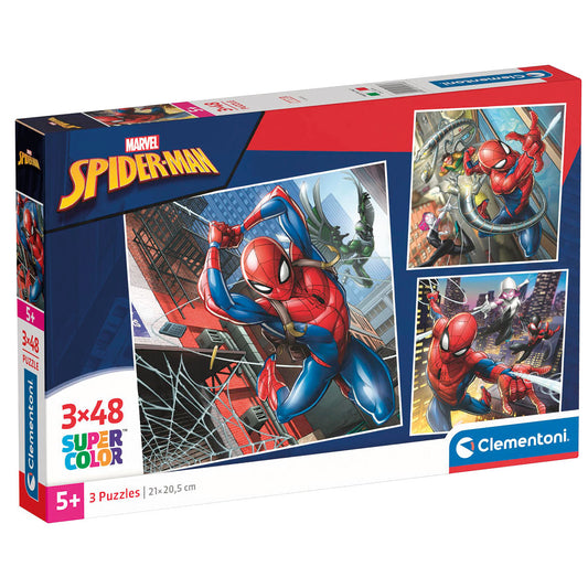 PUZZLE SPIDER-MAN 3 × 48 PIÈCES – CLEMENTONI 🔶