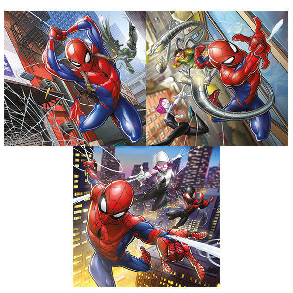 PUZZLE SPIDER-MAN 3 × 48 PIÈCES – CLEMENTONI 🔶