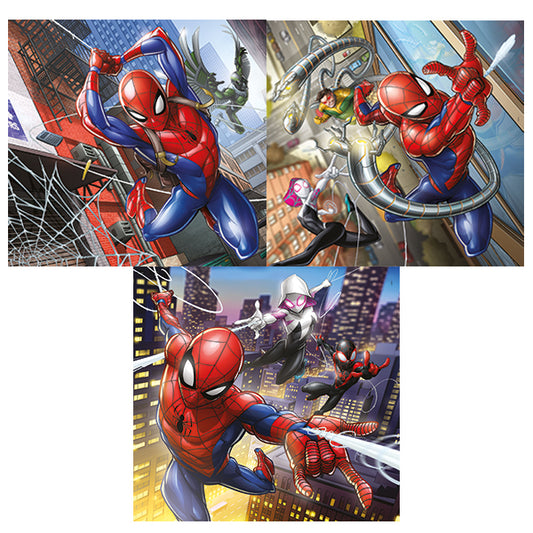 PUZZLE SPIDER-MAN 3 × 48 PIÈCES – CLEMENTONI 🔶