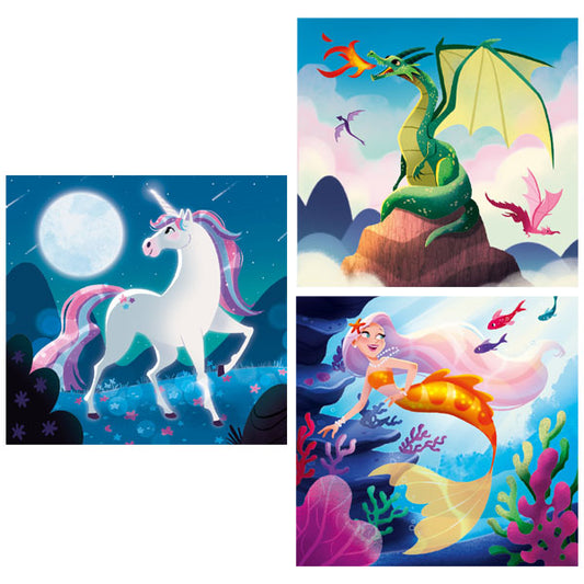PUZZLE CRÉATURES 3 × 48 PIÈCES – CLEMENTONI 🔶