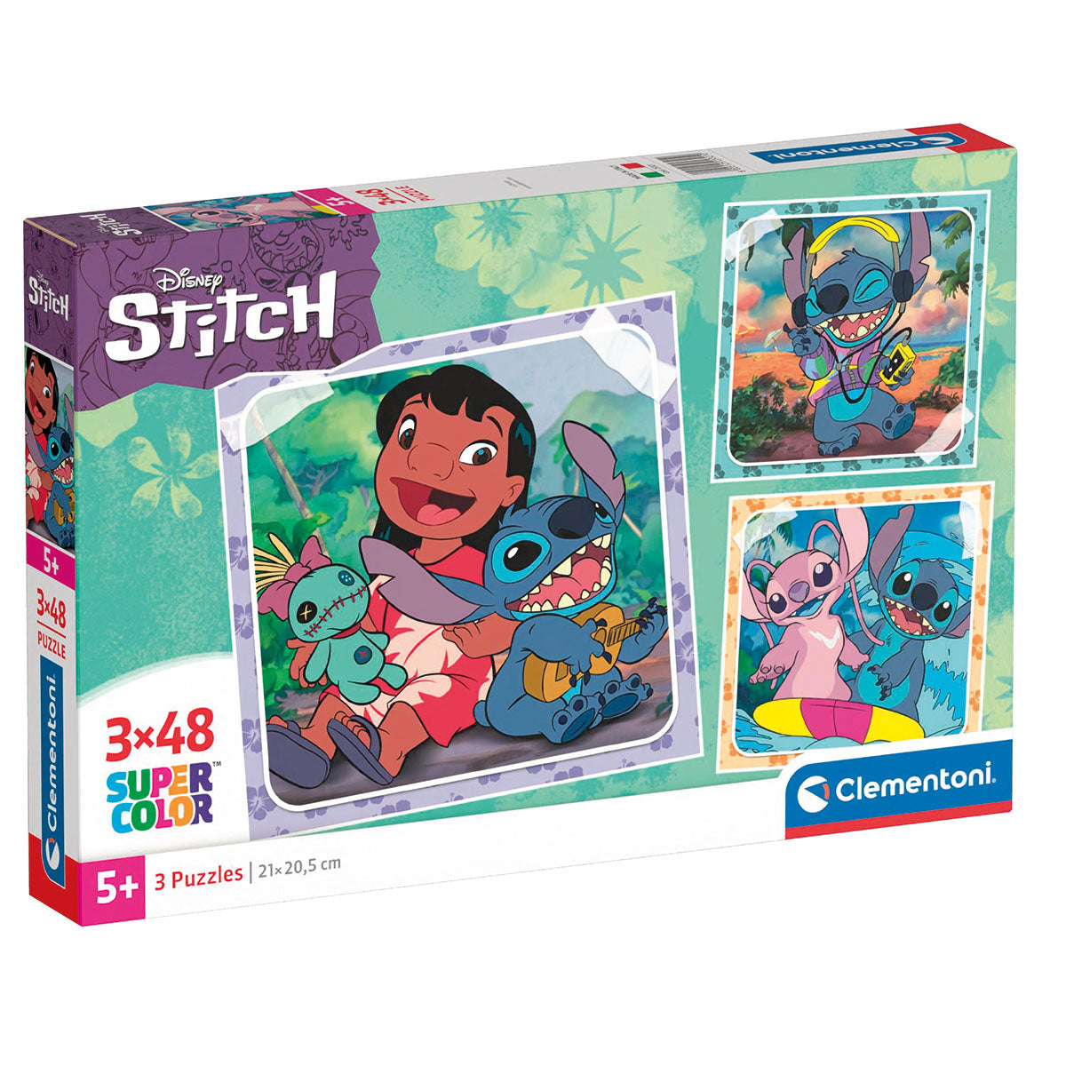 PUZZLE STITCH 3 x 48 PIÈCES – CLEMENTONI 🔶