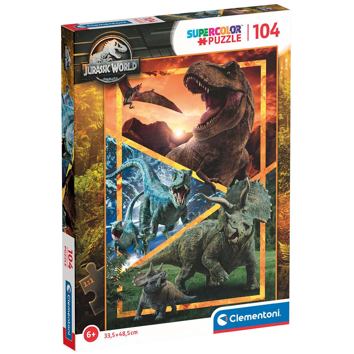 PUZZLE JURASSIC WORLD – 104 PIÈCES – CLEMENTONI 🔶