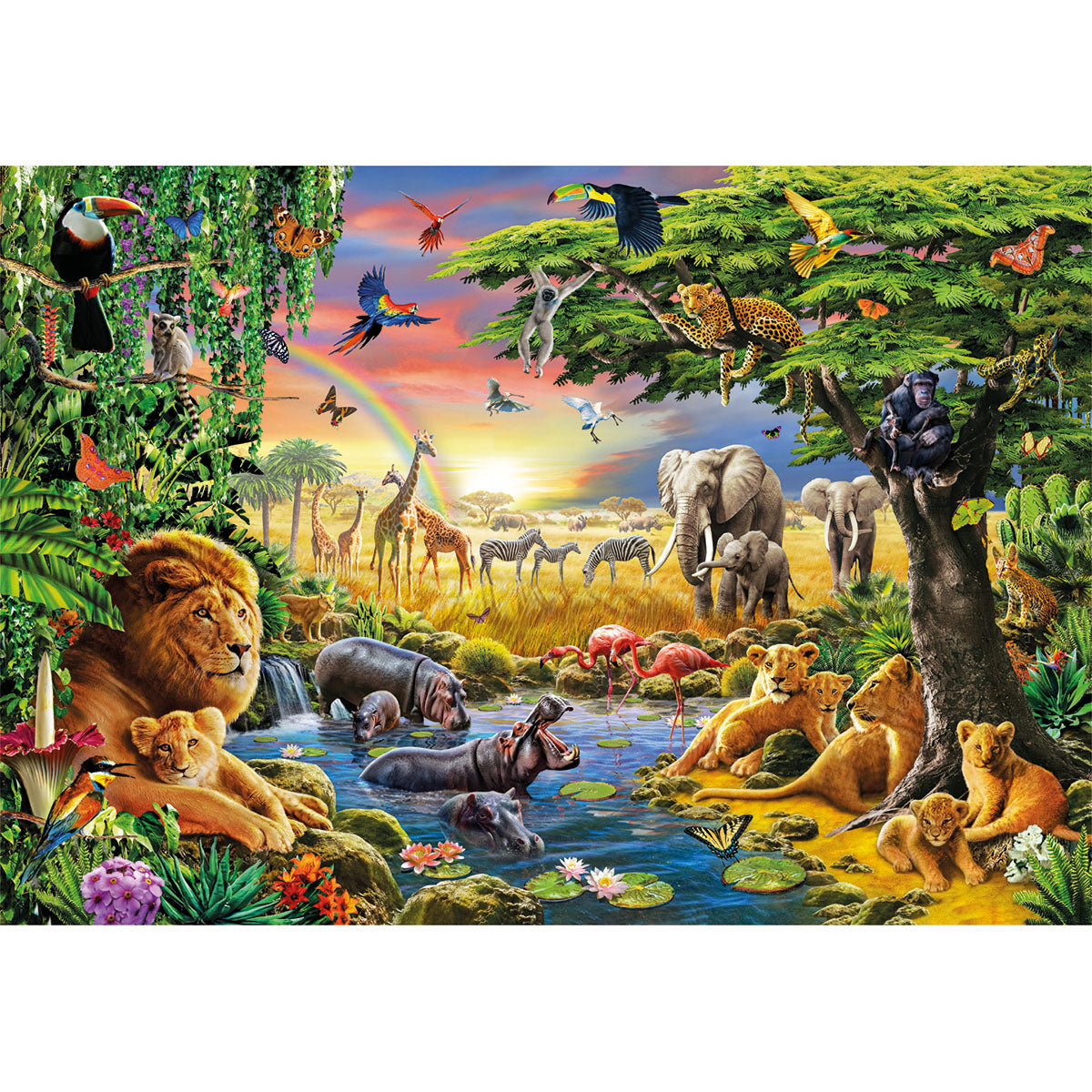 PUZZLE THE AFRICAN GATHERING – 2000 PIÈCES – CLEMENTONI 🔶