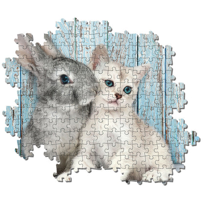 PUZZLE CHAT ET LAPIN – 500 PIÈCES – CLEMENTONI 🔶