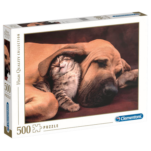 PUZZLE CHIEN ET CHAT – 500 PIÈCES – CLEMENTONI 🔶