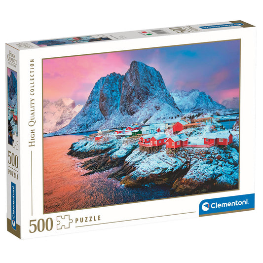 PUZZLE VILLAGE DE HAMNØY – 500 PIÈCES – CLEMENTONI 🔶