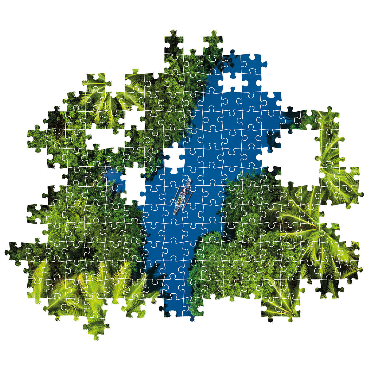PUZZLE VUE AÉRIENNE TROPICALE – 500 PIÈCES – CLEMENTONI 🔶